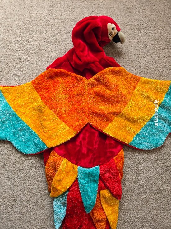 Other - Plush Hooded Parrot Macaw Costume Bird Halloween Child or Petite Adult